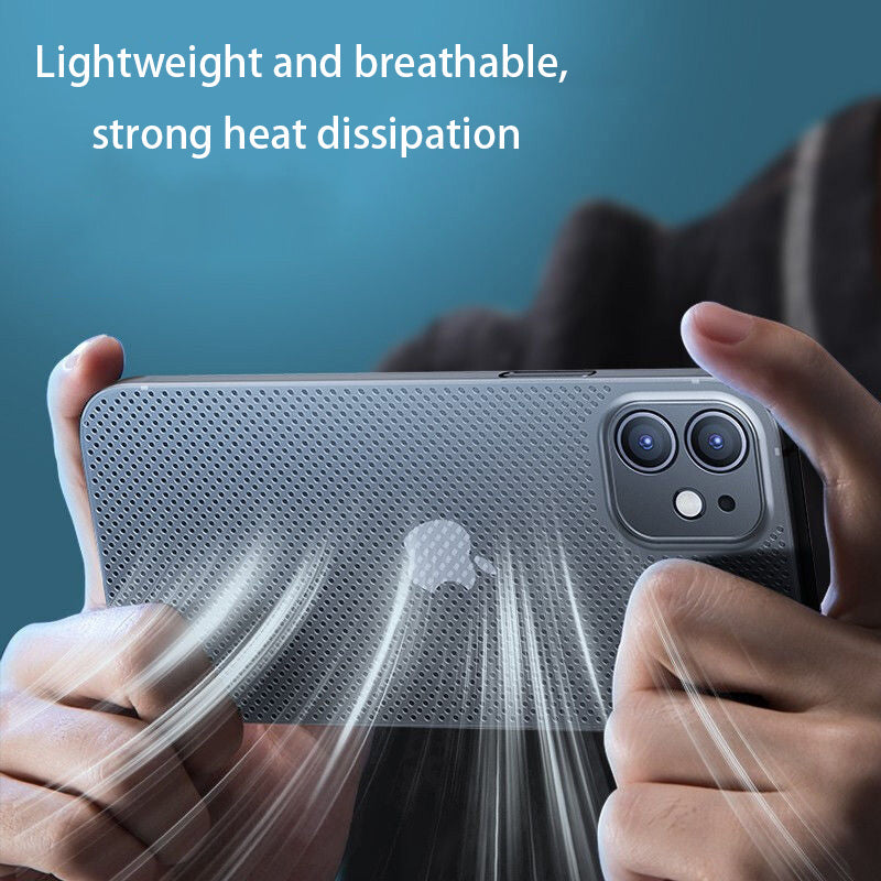 Ultra Thin PP Phone Case for iPhone 13 mini 5.4 inch Heat Dissipation Breathable Hollow Hole Mesh Back Cover Ultra Thin PP Phone Case for iPhone 13 mini 5.4 inch Heat Dissipation Breathable Hollow Hole Mesh Back Cover
